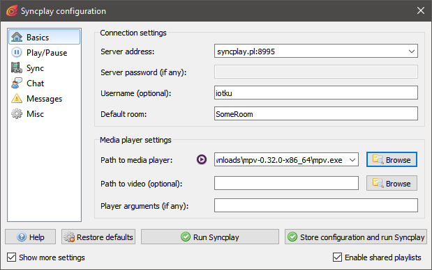 syncplay video streams