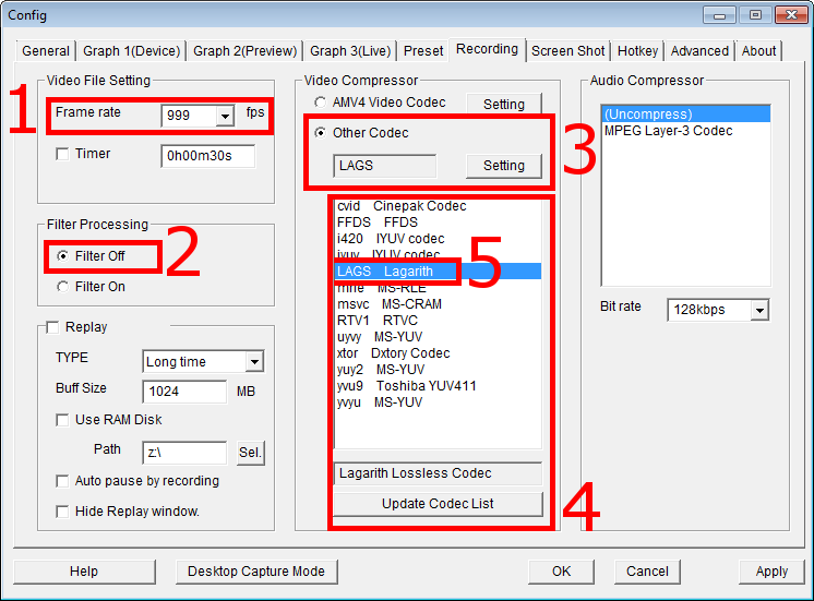 AmaRecTV Recording Tab